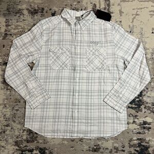 Cincinnati Bengals Antigua Button Down Flannel Shirt Sz L NFL Football NWT New